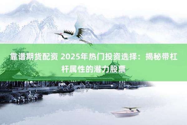 靠谱期货配资 2025年热门投资选择：揭秘带杠杆属性的潜力股票