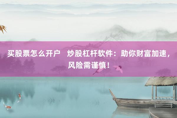买股票怎么开户   炒股杠杆软件：助你财富加速，风险需谨慎！
