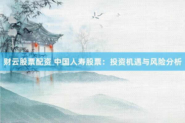 财云股票配资 中国人寿股票：投资机遇与风险分析