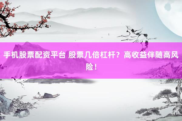 手机股票配资平台 股票几倍杠杆？高收益伴随高风险！