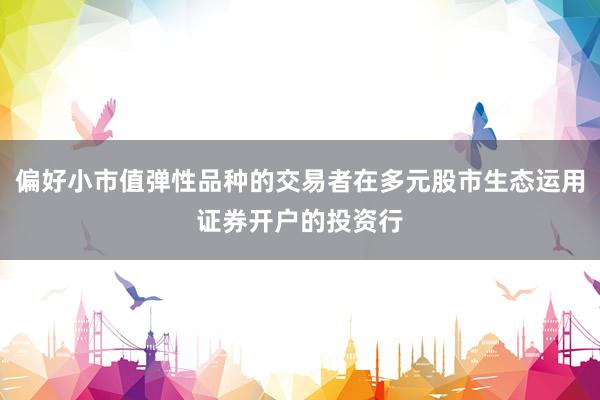 偏好小市值弹性品种的交易者在多元股市生态运用证券开户的投资行