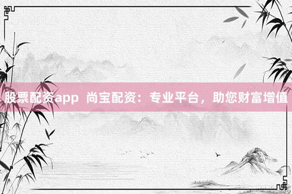 股票配资app  尚宝配资：专业平台，助您财富增值